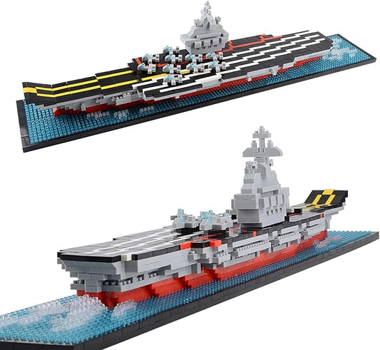 Building Blocks Set Aircraft Carrier Model Micro Mini Blocks 1300 Pieces Building Bricks