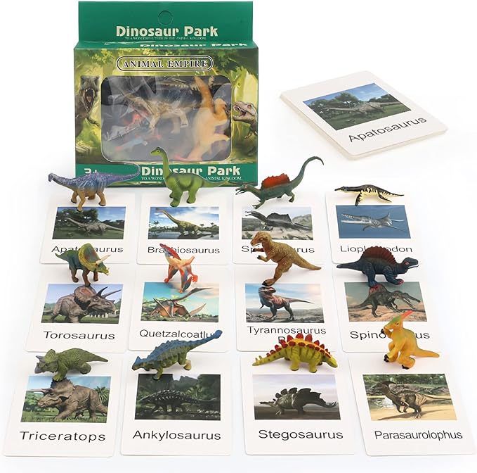Small Dinosaur Figurines Learning & Education Toys, Plastic Realistic Dinosaur Animal Figures Games Toys, Preschool Learning Activities Matching Game Science Toys (Dinosaur)