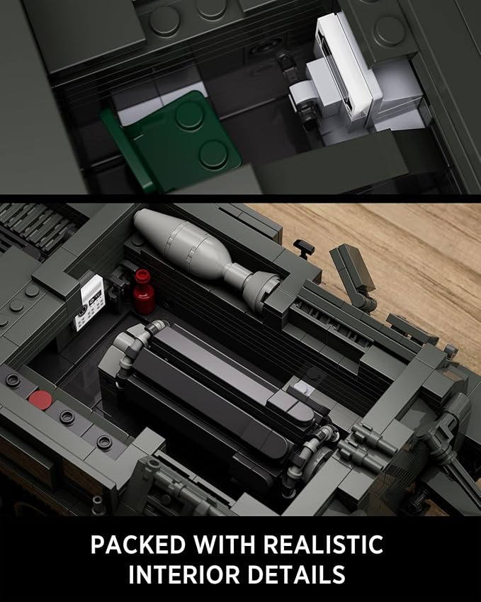 Nifeliz 2S4 Military Tank Building Model, Self-Propelled Heavy Mortar Set for Adults, Collectible Model to Build and Display, Gift for Military Fans (1,438PCS, NF10291)