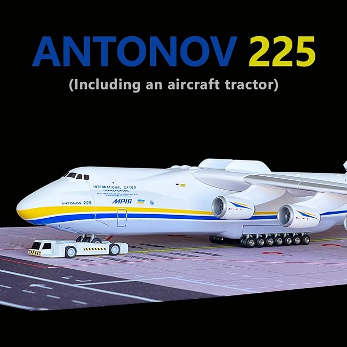 1:200 Scale AN225 Model Airplane，Openable Cabin, 17-inch Length, Resin Aircraft Model Toy for Gifts and Collections (an225-1)