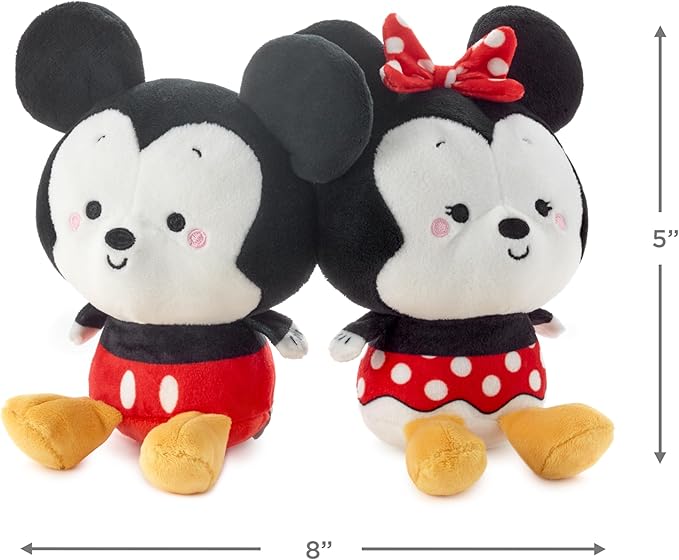 Hallmark Better Together Disney Magnetic Plush Toy (Mickey Mouse and Minnie Mouse) 5" Stuffed Toys, Gifts for Kids and Fans
