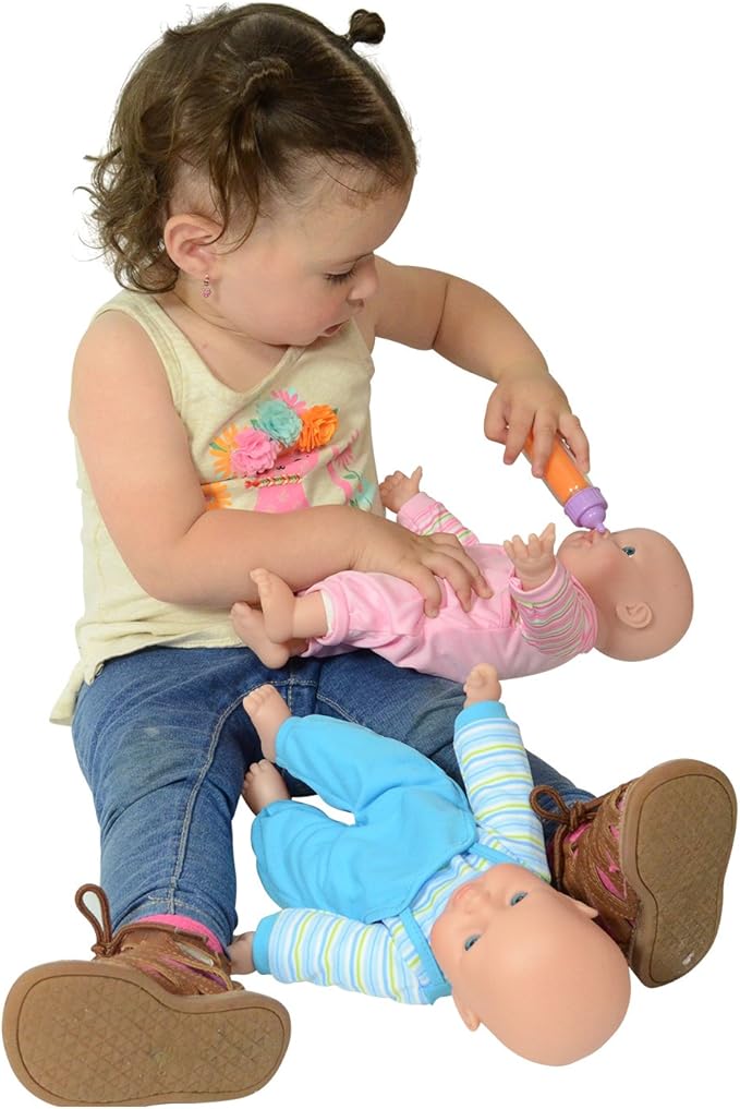 The New York Doll Collection 12" Twins Baby Doll - Soft Body Twin Baby Dolls (12" Caucasian)