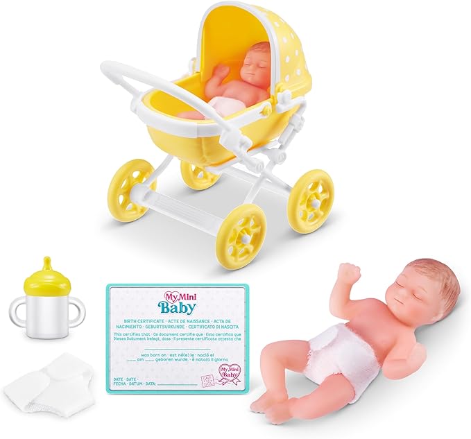 5 Surprise My Mini Baby Series 1 by ZURU, Collectible Mystery Capsule, Toy for Girls, Realistic Miniature Baby, Playset and Accessories