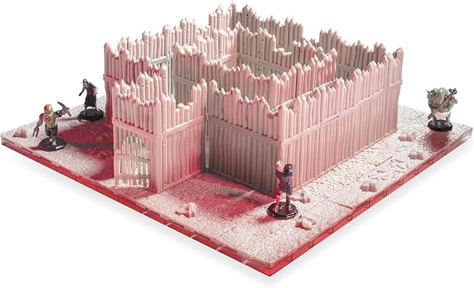 Monster Adventure Terrain 195Pc Paintable Palisade Base Set Fully Modular, Stackable 3D Tabletop World Builder - Perfect for DND Dungeons Dragons, Pathfinder & All RPG Games