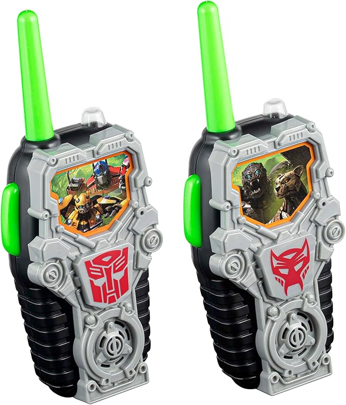 eKids Transformers Toy Walkie Talkies for Kids, Light-Up Indoor and Outdoor Toys for Kids and Fans of Transformers Toys