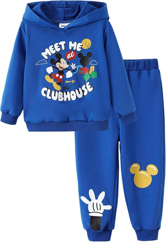 Disney Marvel Spider-Man Mickey Toy Story Cars Boy Pullover Hoodie&Jogger Pants Outfit Set Sweatsuit Lounge Matching Set 2-9Y