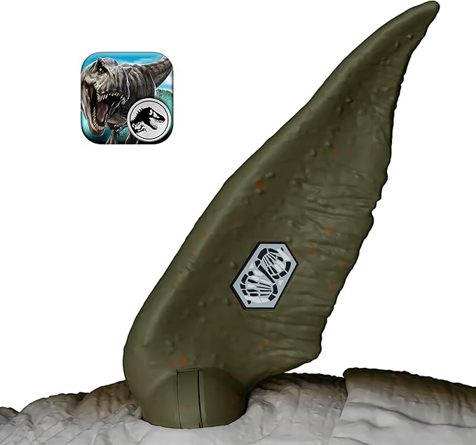 Mattel Jurassic World Rebirth Bite N Blast Mosasaurus Action Figure & Mini Dilophosaurus, Wide Jaw Dinosaur Toy, Movie-Accurate Posable, Digital Play