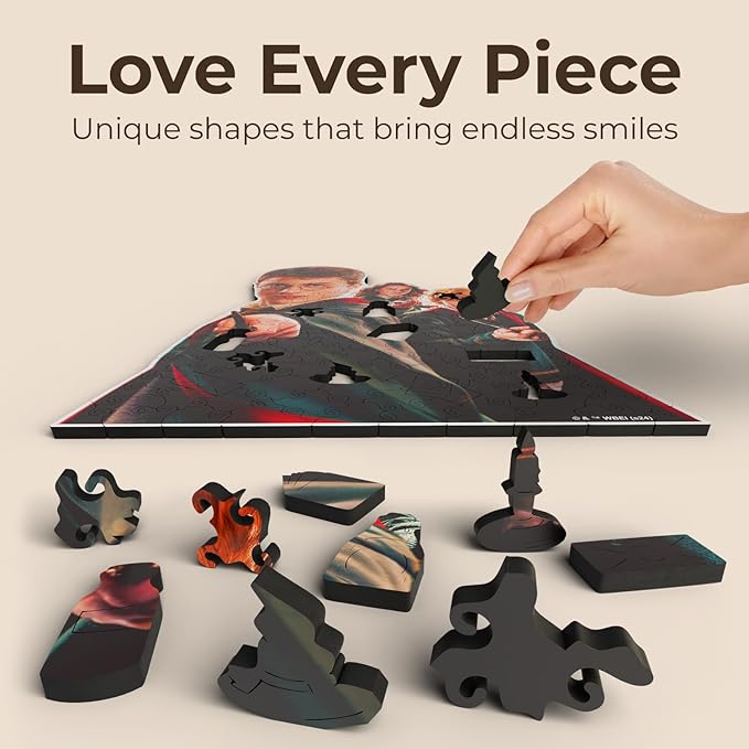 CRAFTHUB Harry Potter Puzzle - The Wizarding Friends - A3 Size - Wooden Jigsaw Puzzles for Adults - 134 Unique Shaped Pieces - Officially Licensed Merchandise - 10.9" x 13.3"