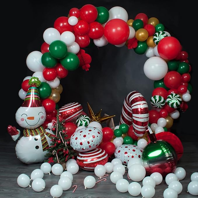 300 Pcs Latex Balloons Different Sizes 5/10/12/18 Inch Party Anniversary Balloons Bulk for Birthday Wedding Baby Shower Party Decoration(Dark Green)