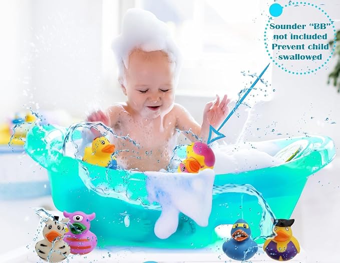 Assorted Rubber Ducks Toy Duckies for Kids and Toddlers, Bath Birthday Baby Showers Classroom, Summer Beach and Pool Activity, 2" Inches (200-Pack)