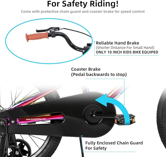JOYSTAR Kids Bike for Ages 2-12 Years Old Boys Girls, 12-20 Inch BMX Style Kid's Bikes with Training Wheels, Children Bicycle for Kids and Toddler, Multiple Colors