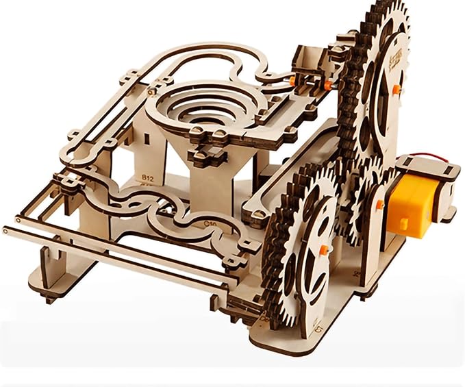 3D Wooden Brain Teaser Puzzles for Adults Teens Marble Run Model Building Kits Toys DIY Crafts Brian Teaser Wooden Puzzles with Roller Coaster Building Set Gift for Adults Teens