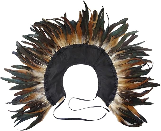 L'VOW Gothic Black Feather Shrug Cape Shawl Halloween Costume for Men