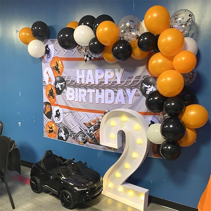 Orange and Black Halloween Balloons Set, 60Pcs 12 Inch Orange Black Marble White Latex Balloons with Bats Orange Black Confetti Helium Balloon for Happy Halloween Birthday Party Wedding Decorations