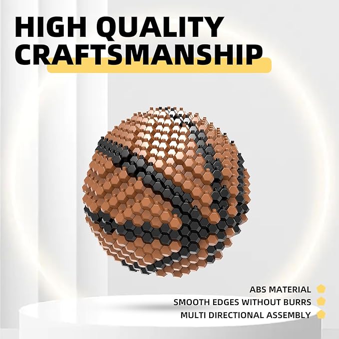 Basketball Block Set, Adults challenging STEM Block Decorations, Miniature 3D Educational Toys for Ages 16 and Above,(579 Pieces)