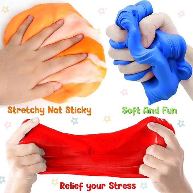 Slime Advent Calendar 2025 Christmas Countdown Calendars 24 Days of Surprises for Kids with Different Texture Slime Kit Gifts for Toddler Teens Boys Girls 4 5 6 7 8 9 10 11 12 Year Old