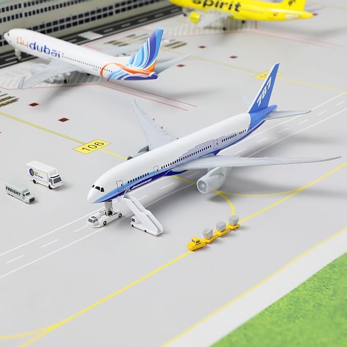 787 Prototype 1/300 Airplane Model for Boeing 787 Die-cast Metal Airplane Model Plane with Stand (7.5-inch) Gifts for Aviation Enthusiasts, Desktop Display Decorations