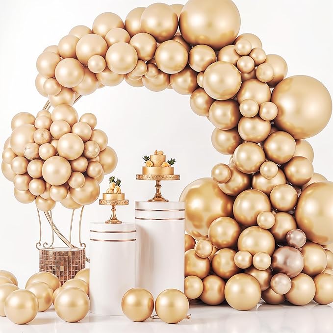 Pearl Nude Double-Stuffed Balloons Arch Garland Kit, 60 Pack 18/12/10/5 Inch Different Size Pearl Beige Apricot Balloons for Wedding Bridal Shower Anniversary Birthday Baby Shower Decor