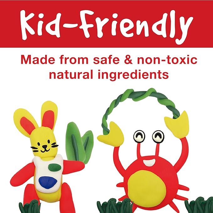 Faber-Castell Little Creatives Super Soft Modeling Dough - 12 Colors: Classic & Neon + Sculpting Tools, Learn & Play Non Toxic Playdough Kit for Toddlers, Preschool Ages 3+