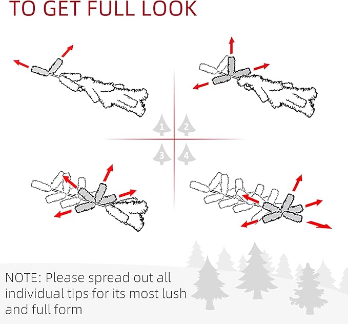 HOMCOM 7.5' Tall Prelit Christmas Tree Douglas Fir Artificial Christmas Tree with Realistic Branches, 500 Warm White LED Lights and 1346 Tips, Pink