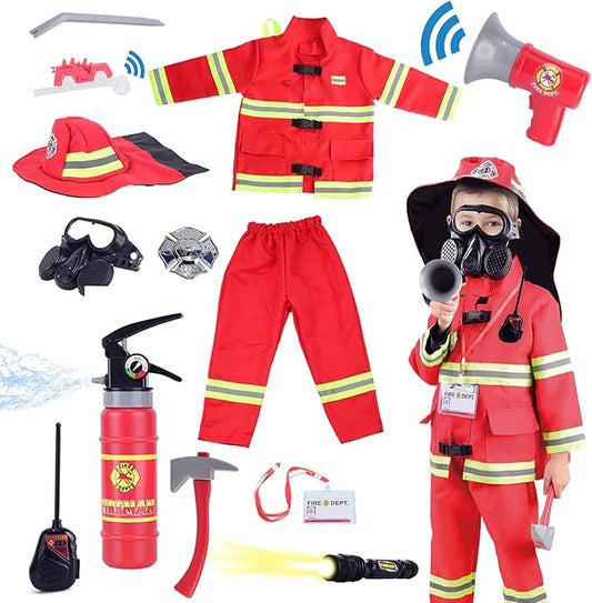 Dress Up Trunk for Kids, Pretend Dress Up Collection with Accessories, Halloween Dressup for Role Play