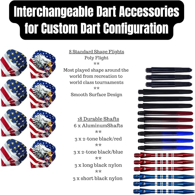 Soft Tip Darts Set - Professional Darts for Electronic Dartboard - Includes Brass Barrels + Plastic & Aluminum Shafts + Rubber O'Rings + Flights + 50PC 2BA Tips + Wrench