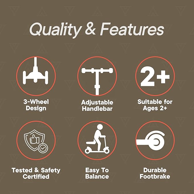 Yellow Mini 3 Wheel Scooter for Kids – Lean-to-Steer with LED Light-Up Wheels, Adjustable Handlebar, Wide Anti-Slip Deck, Smooth PU Wheels, Rear Foot Brake – Toddler Scooter for Ages 2+