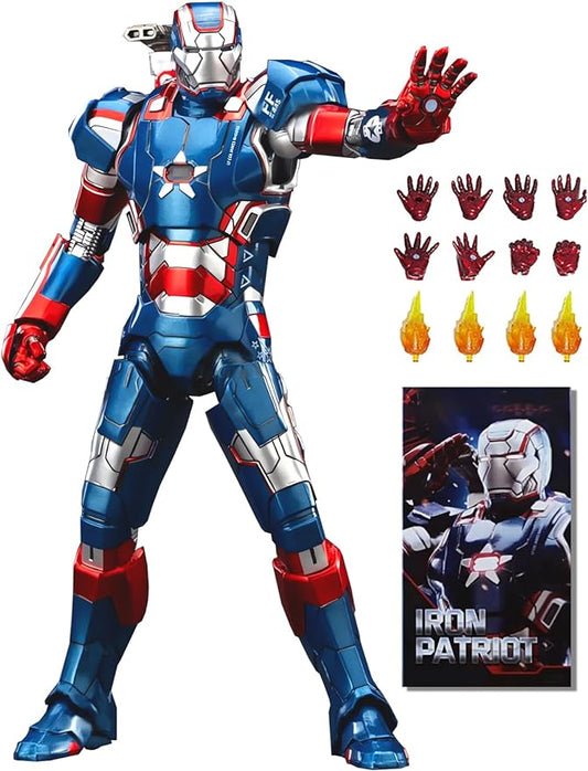 7 Inch Ironpatriot Action Figure (1/10 Scale) with Lots of Accessories,Exquisite Painting Collectible Toy