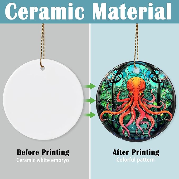 Octopus Christmas Tree Ornament - Gifts for Octopus Lovers - Animal Lovers Decor