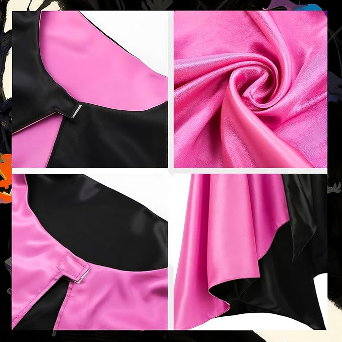 Haysandy Bat Cape Costume Unisex Reversible Satin Capes for Women for Halloween Hero Party Vampires Cosplay Costume