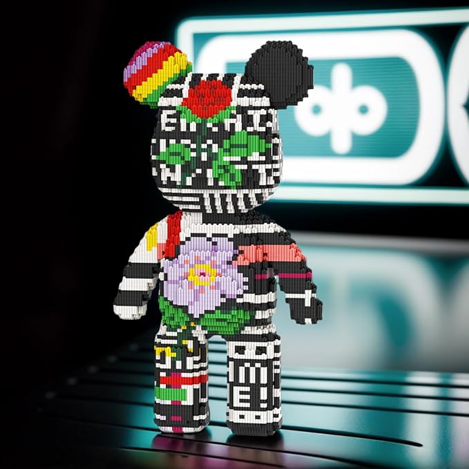 Bear Micro Mini Building Block Sets for Adults, No Compatible with Lego,6150PCS Building Toys for Home & Office Decor, MOC 3D Creative Model Gifts for Christmas