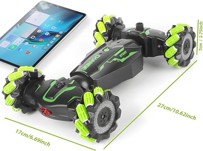 FEIMUOSI Remote Control Car RC Toys: - Drift Rc Car Rechargeable Toy Cars with Light Music Gesture Sensing Stunt Transformer 360° Rotating Hand Controlled Christmas Birthday Gift for Boys 4-7