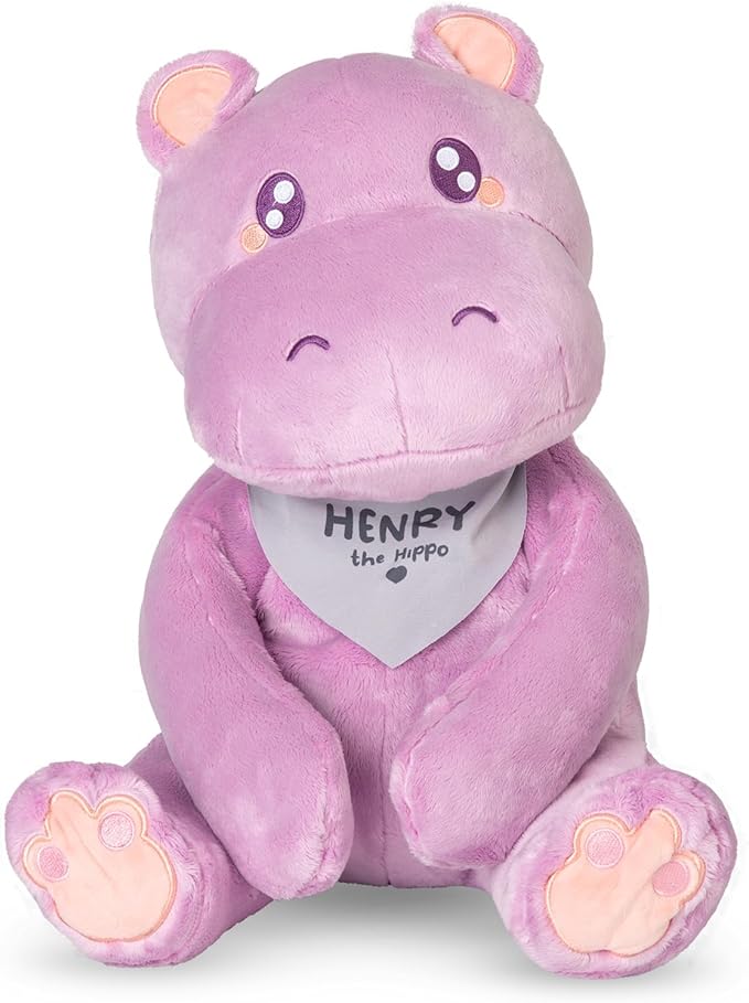 Lilly's Love Weighted Stuffed Animal, 5lb | Sensory Weighted Plush for Kids and Adults | Machine Washable Plushies w/Removable Inner | Calming Weighted Stuffed Animals for Anxiety, Henry The Hippo