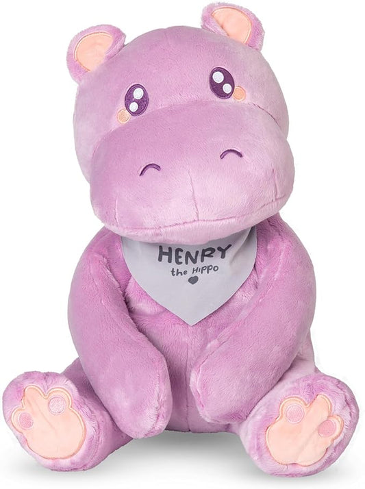 Lilly's Love Weighted Stuffed Animal, 5lb | Sensory Weighted Plush for Kids and Adults | Machine Washable Plushies w/Removable Inner | Calming Weighted Stuffed Animals for Anxiety, Henry The Hippo
