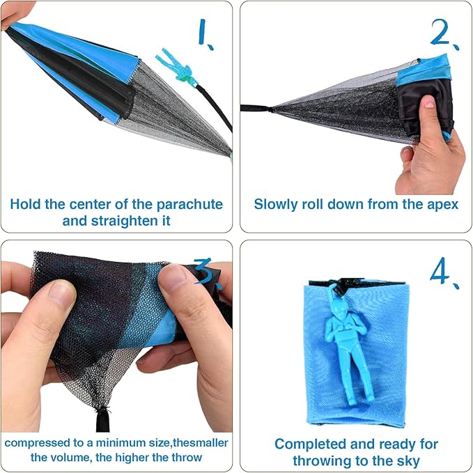 36PCS Parachute Toy, No Tangle Throwing Men, Hand Throw Army Man, 6 Colors - Party Gifts, No Battery or Assembly Required