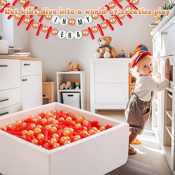 Ball Pit Balls and Strips for Ball Pits, 50 200 500pcs Cute Plastic Star Toy Balls for Kids, Baby Toddler 1-3 Birthday, Bounce House, Play Tent, Baby Pool Water Toys, Party