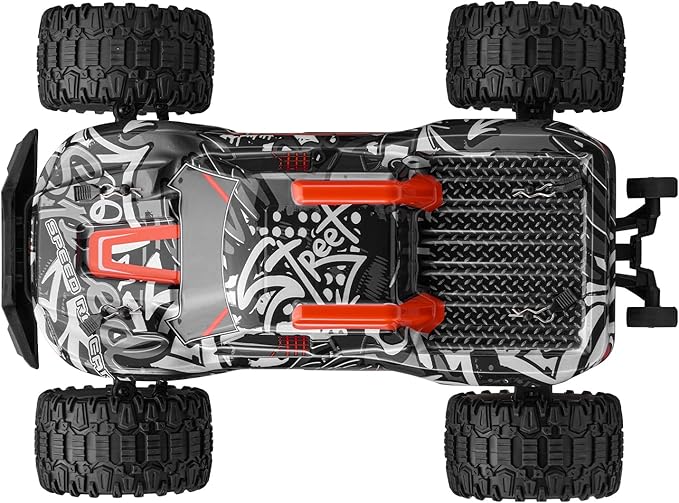 VEVOR Remote Control Car, 1:14 Scale RC for Kids, All Terrain 4WD Off-Road Monster Truck with 45 Wheelie & 2 Batteries, 38 km/h High Speed Hobby Racing - Ideal Gift for 8+ Years Kids
