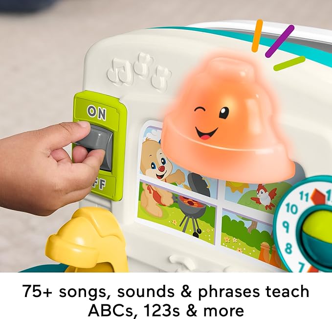 Fisher-Price Baby & Toddler Toy Laugh & Learn Learning Kitchen Playset with Music Lights & 5 Play Pieces for Kids Ages 6+ Months