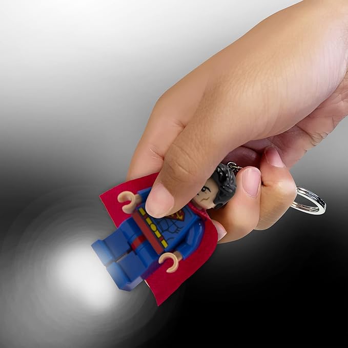 LEGO DC Super Heroes Large 3 Inch Tall Figure Keychain Light - Superman (KE39H)