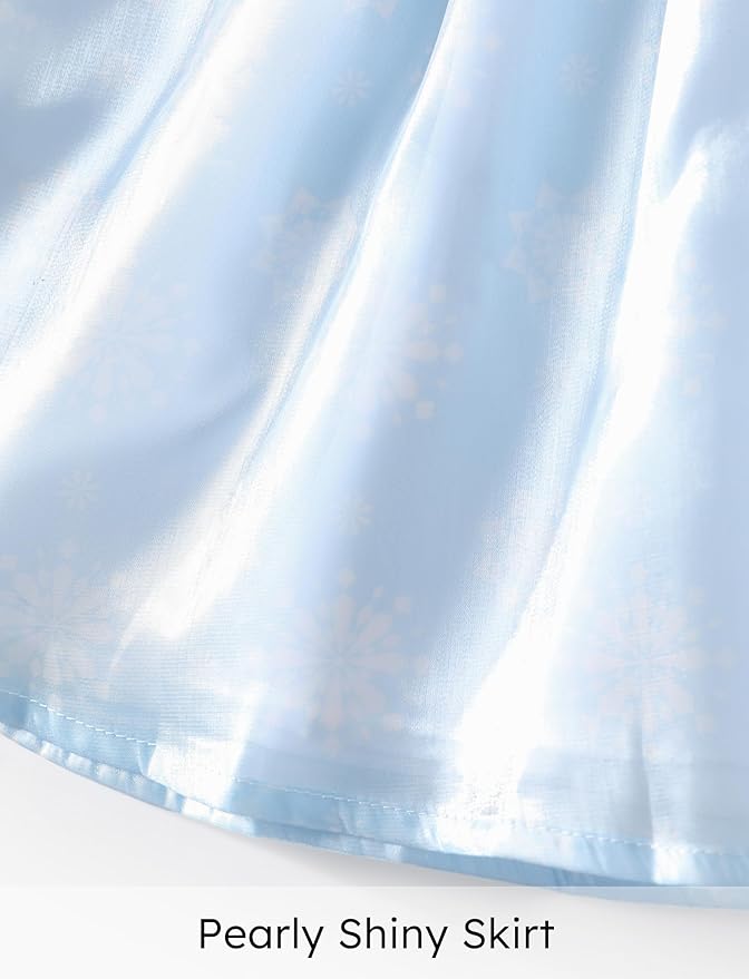 Disney Frozen Elsa Princess Cinderella Ariel Jasmine Rapunzel Baby/Toddler Dress, Ruffle Long-Sleeve Mesh Overlay Tulle Dress