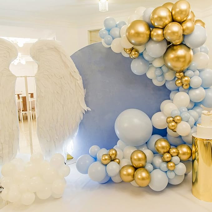 300 Pcs Latex Balloons Different Sizes 5/10/12/18 Inch Party Anniversary Balloons Bulk for Birthday Wedding Baby Shower Party Decoration(Gold)