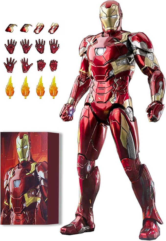 7 Inch MK46Ironman(1/10 Scale) Action Figure with Lots of Accessories,Exquisite Painting Collectible Toy
