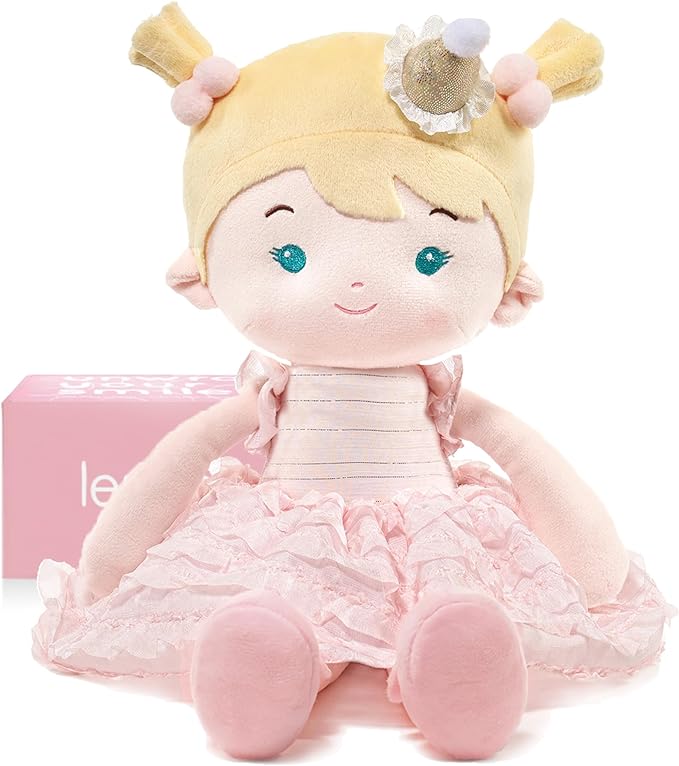 Soft Baby Doll Toys (16''), My First Baby Rag Doll for 1 Year-Old Girl Birthday Gift, Christmas Plush Toys Gift for Toddler Kids Infants-Daydream-Princess-Wish
