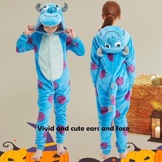 SWEETXIN Unise Kids Jumpsuit Cosplay Onesie One Piece Suit for Girls Boys Halloween Character Costume Dress Up Party