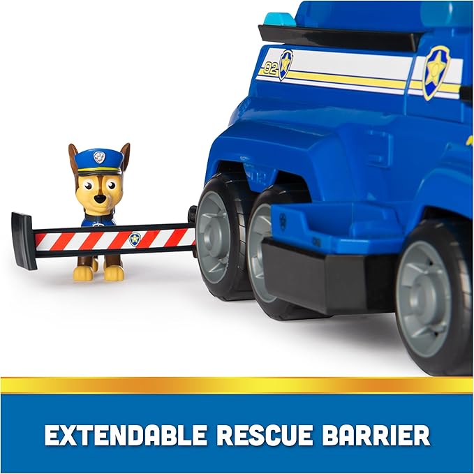 PAW Patrol Team Cruiser, Large Scale Vehicle with Exclusive Chase, Marshall, Skye, Rubble, Rocky & Zuma Action Figures, Toys for Boys & Girls Ages 3+