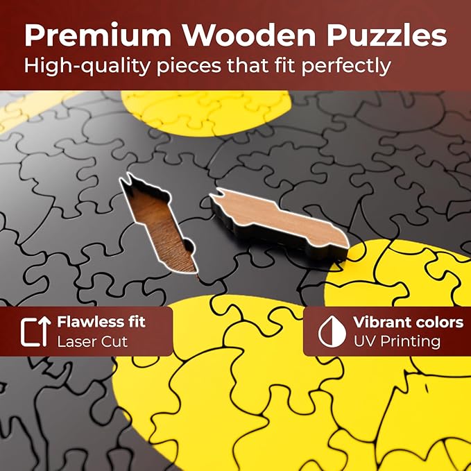 Crafthub DC Wooden Puzzles for Adults – A3 Size with 162 Pieces Wood Puzzles – Batman Logo – Jigsaw Puzzles with Unique Shapes – 8.7" x 15.3"