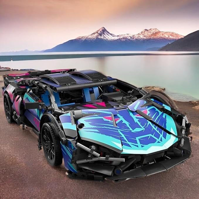 Sport Car Building Block Sets for Adults,Technical Race Car Collectible 1:14 Model Scale Engineering Toy Racing Cars Birthday for Men Boys Teens Age 8+ 8-12 12 13 14 14+