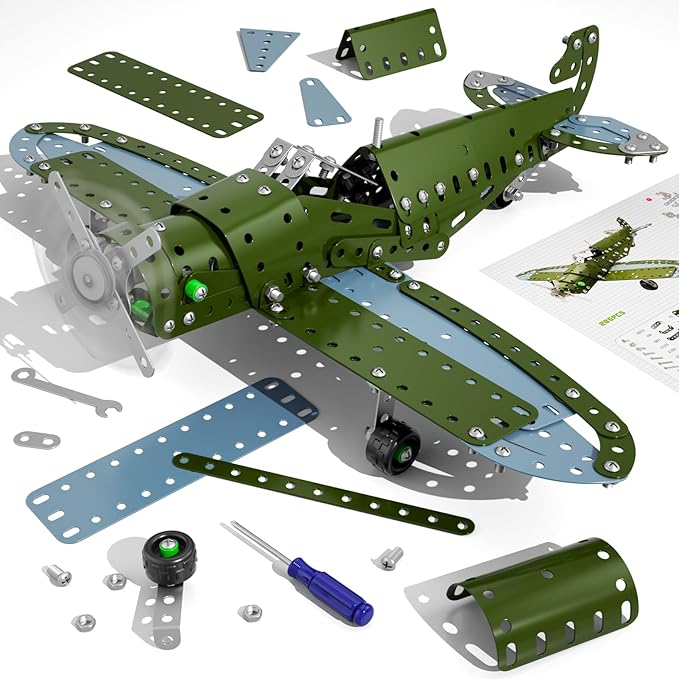 Model Airplane Building Toys for Kids 8 9 10 11 12 Years Old - DIY Building Projects Toys, Educational Assembly Science Kit, Birthday Airplane Birthday Gifts for Teenagers Boys Ages 8-12-16