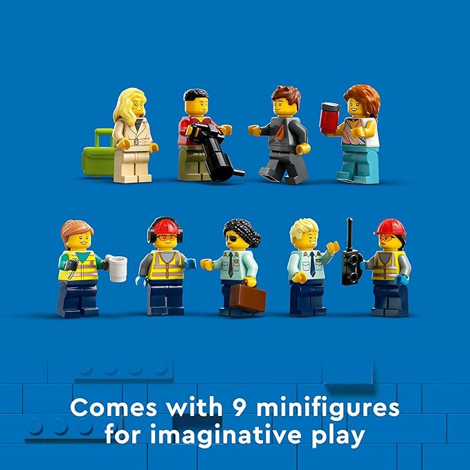 LEGO City Passenger Airplane Toy - Building Toys Set for Boys & Girls, Ages 7+ - Educational Gift for Kids - W/Buildable Vehicle Toys & 9 Minifigures - 60367