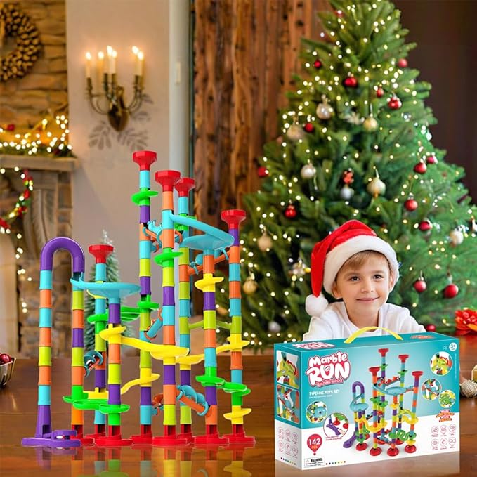 Marble Run Set - 172 Pcs STEM Learning Toy for Kids 4-8 Marble Track, Race Tracks for Kids, Marble Tower, Construction Building Blocks Toys (G21)
